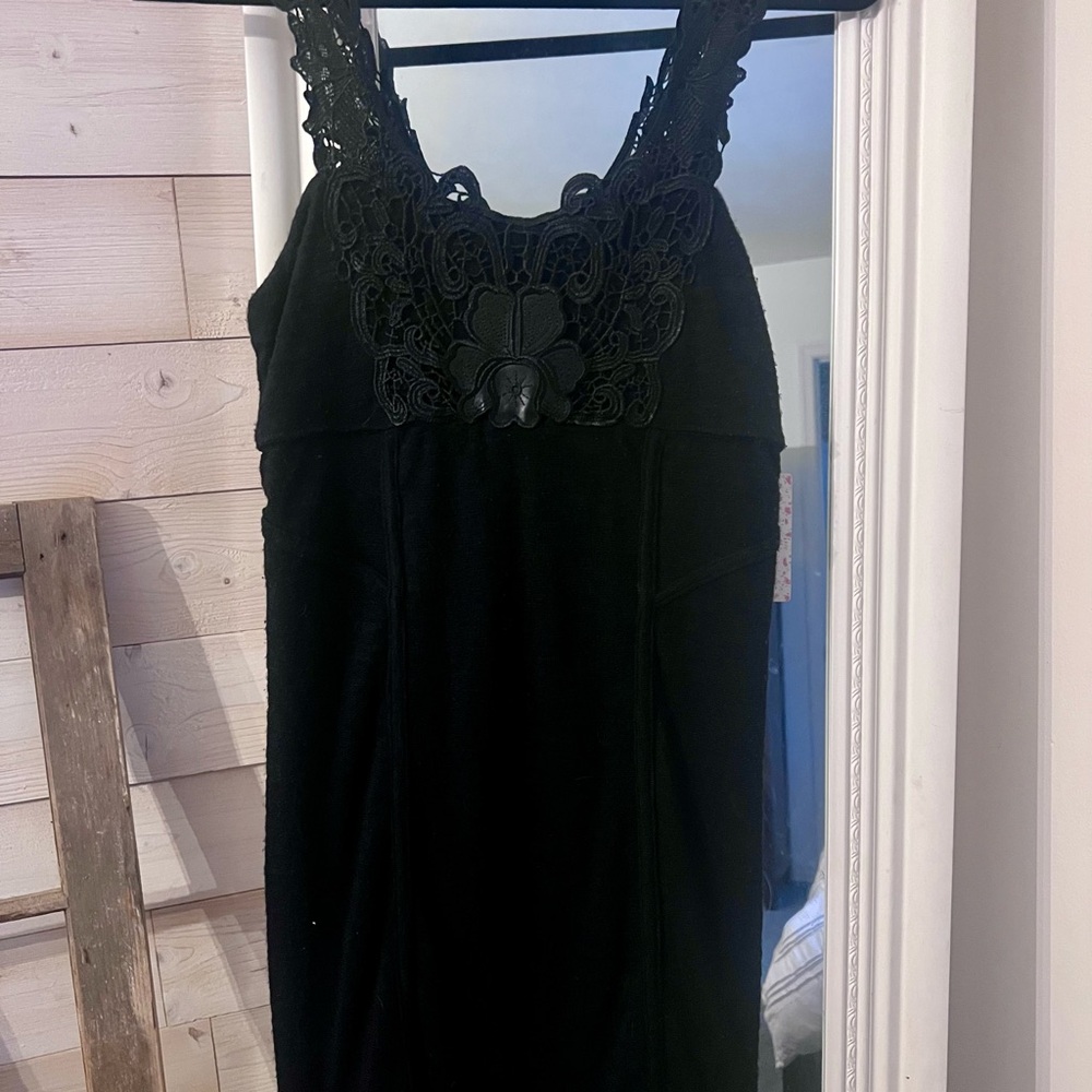 Free People Black Lace Dress